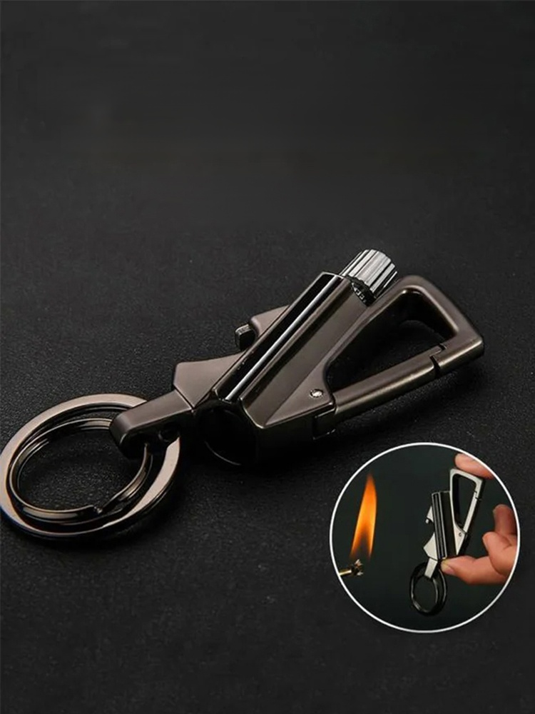 The Ultimate 3-in-1 EDC Multi-Tool Light, Open, Carry! 🛡️ Durable Lighter + Bottle Opener + Heavy-Duty Keychain in One.