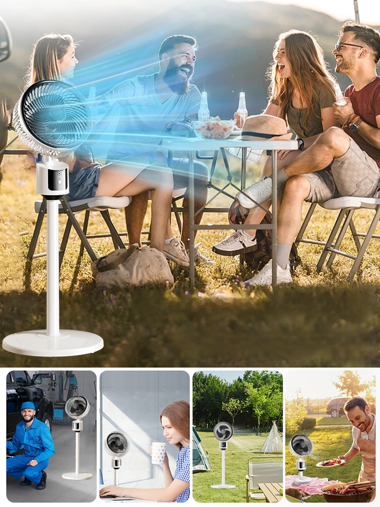 Ultra-quiet and energy-saving cool air conditioner fan, 1s Cooling, 20°C Drop! 35dB Silent Sleep Mode. 99% Bacteria Removal.