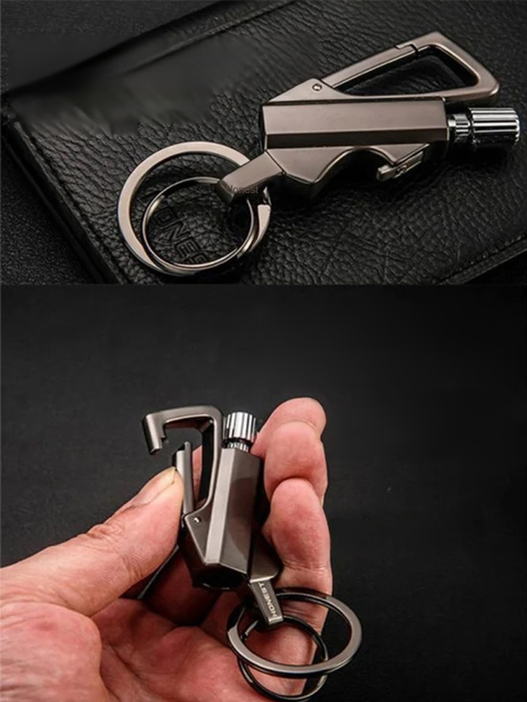 The Ultimate 3-in-1 EDC Multi-Tool Light, Open, Carry! 🛡️ Durable Lighter + Bottle Opener + Heavy-Duty Keychain in One.