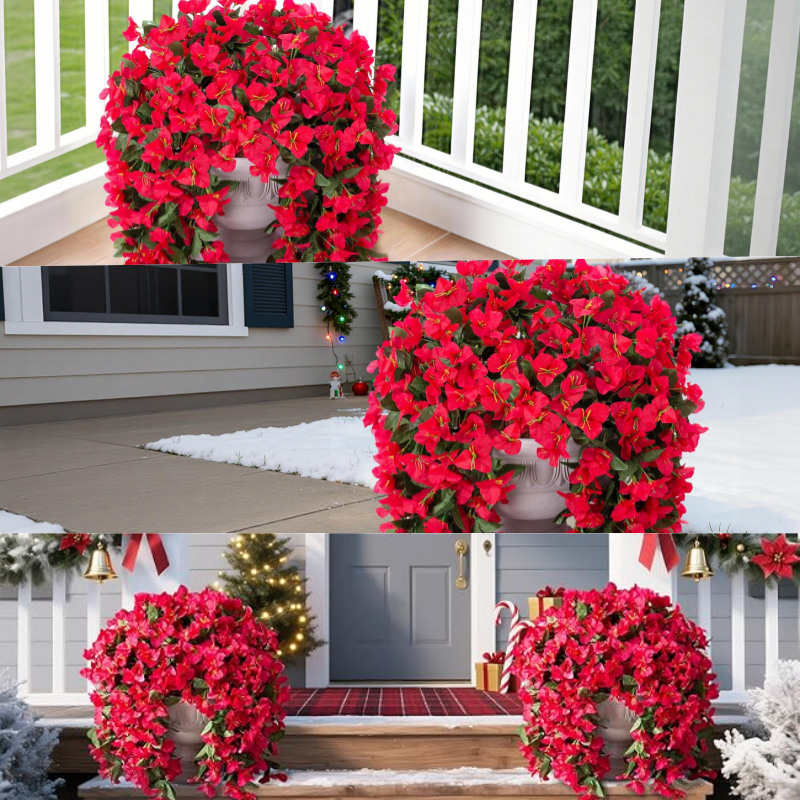 🌺LAST DAY 60% OFF✨-UV Resistant Fall Faux Bougainvillea Artificial Hanging Flowers