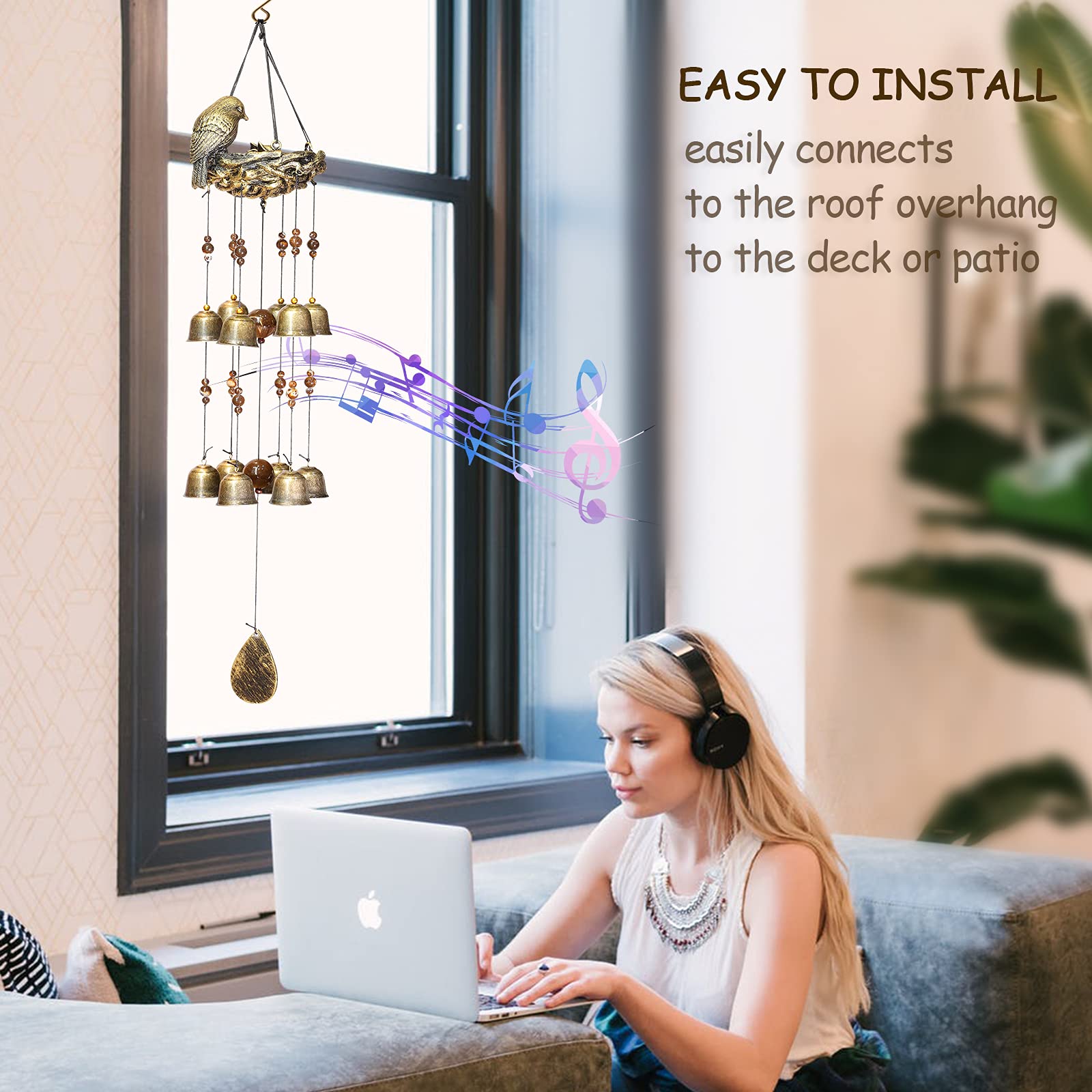 🐦Bird Nest Wind Chime Hanging Decoration - Best Gift For Mom🎁❤️