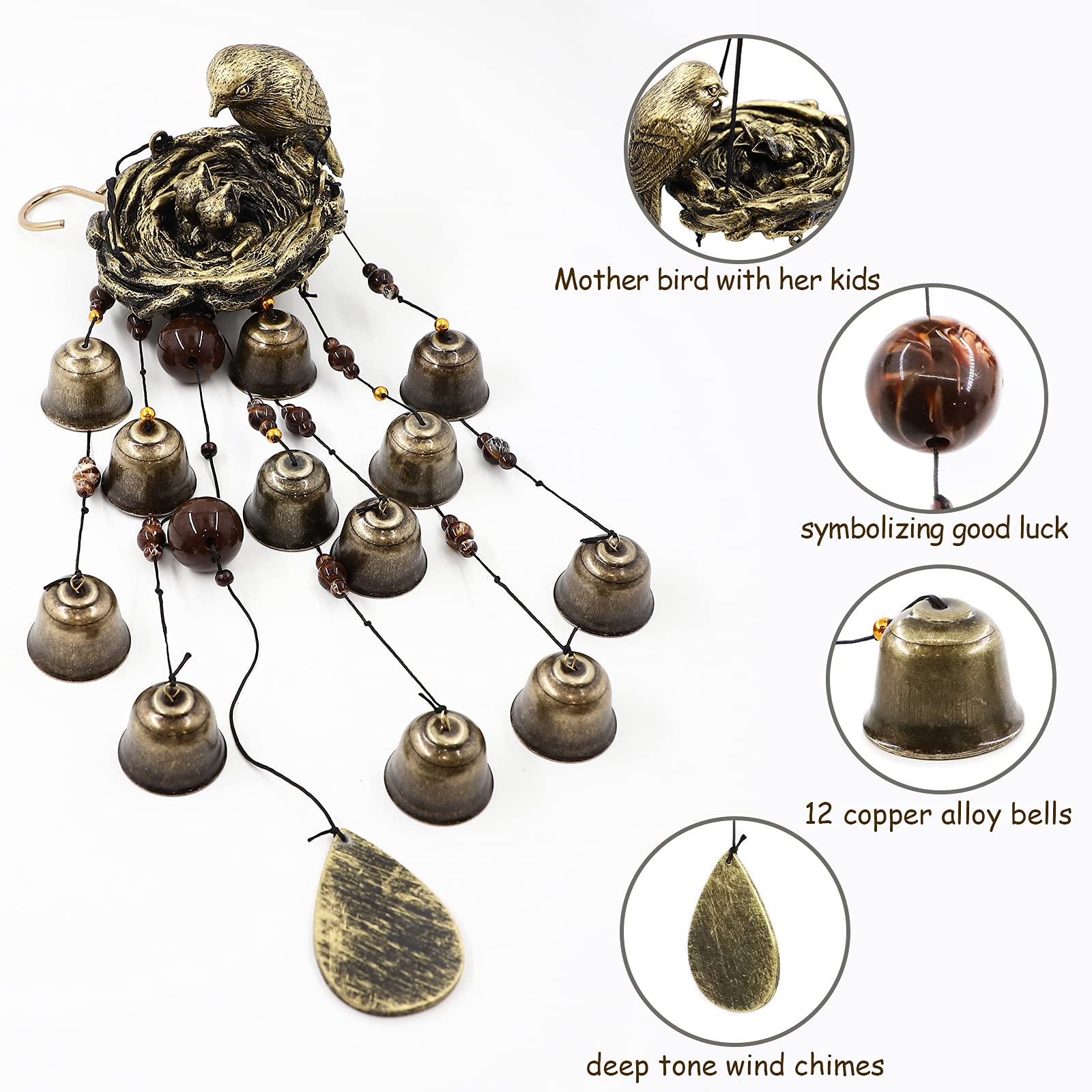 🐦Bird Nest Wind Chime Hanging Decoration - Best Gift For Mom🎁❤️