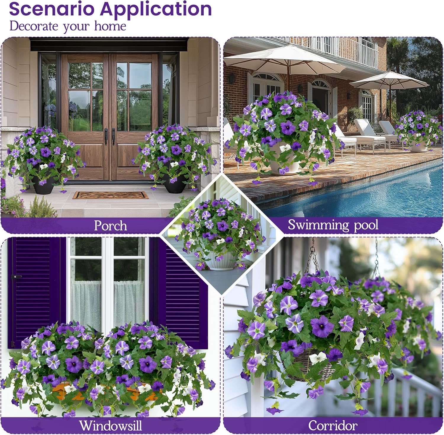 🔥Hot Sale 60% OFF🔥 Spring Faux Petunias – UV Resistant, No Fade, Long-Lasting