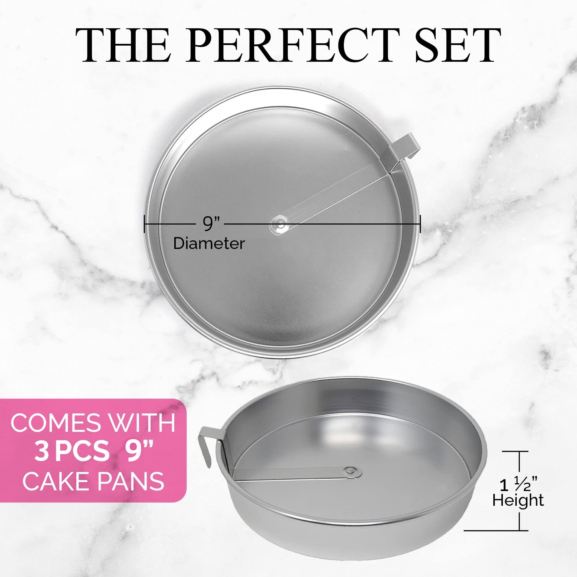Easy-Release 9-Inch Nonstick Cake Pan – Perfect Cakes Every Time