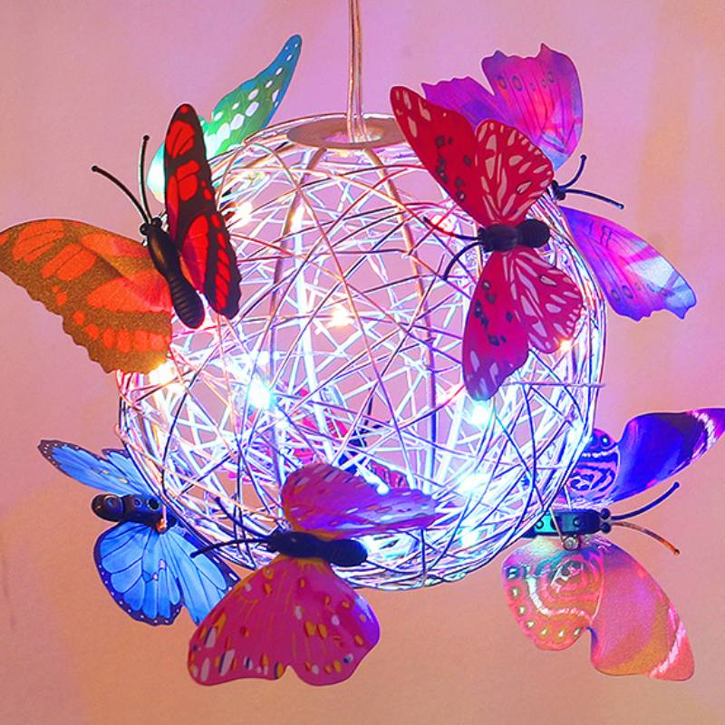 💖LAST DAY 49% OFF💖 Hanging Solar Light Round Ball Light with Butterfly