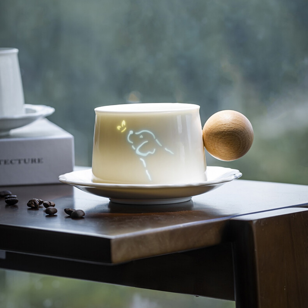 Lumen Cup Collection - Handcrafted “Rice Grain” Porcelain Cups That Glow