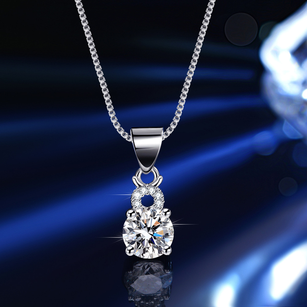 Snowman Moissanite Pendant Necklace