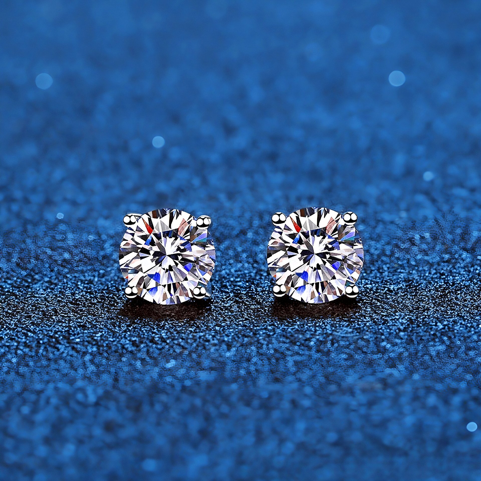 Classic Four-Prong Moissanite Earrings
