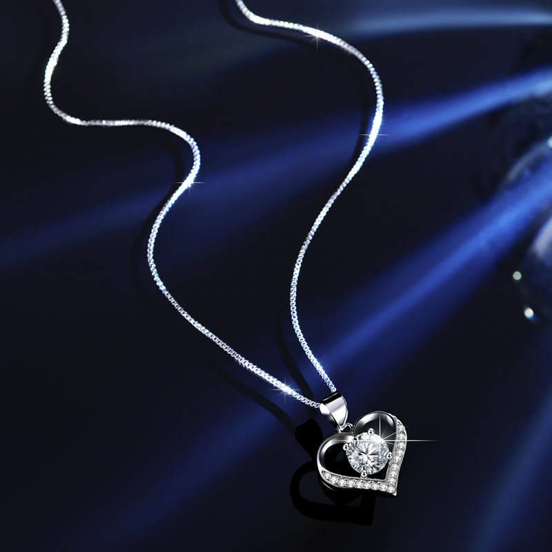 Classic Heart Moissanite Pendant Necklace