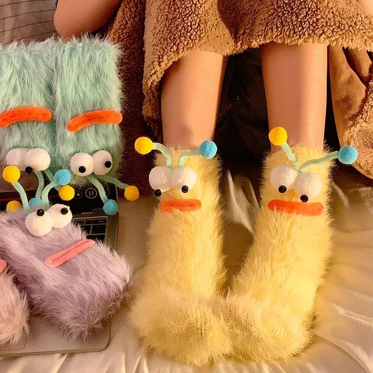 Warm & Cozy Fluffy Cartoon Funny Socks