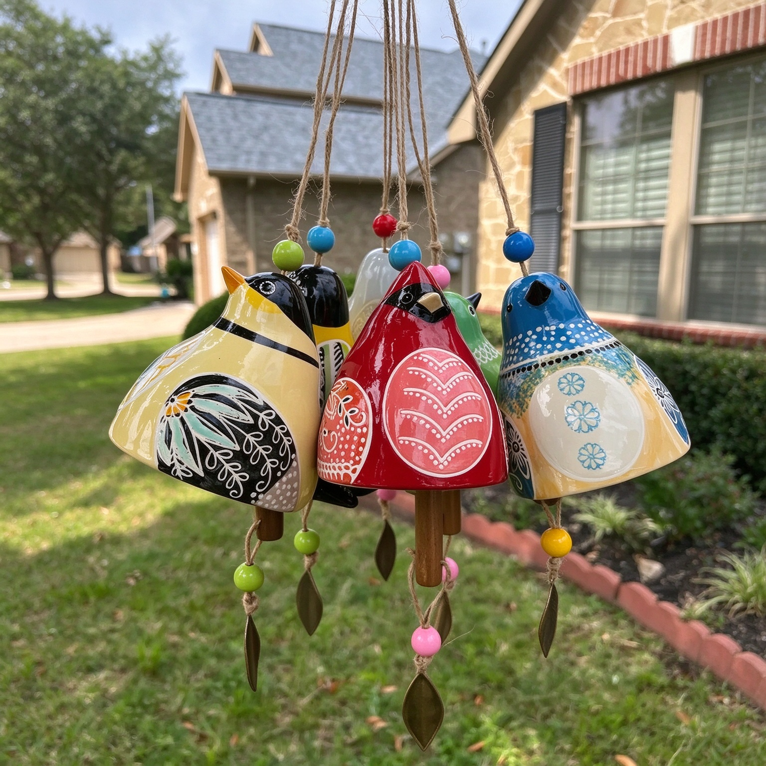 100% Hand-Painted Bird wind Chimes (Handmade by Jordan Maynard®)