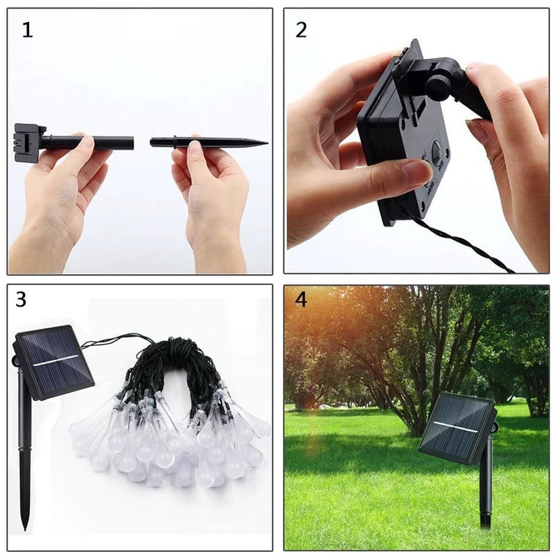 🔥49% OFF🔥Water Drop Solar Lights
