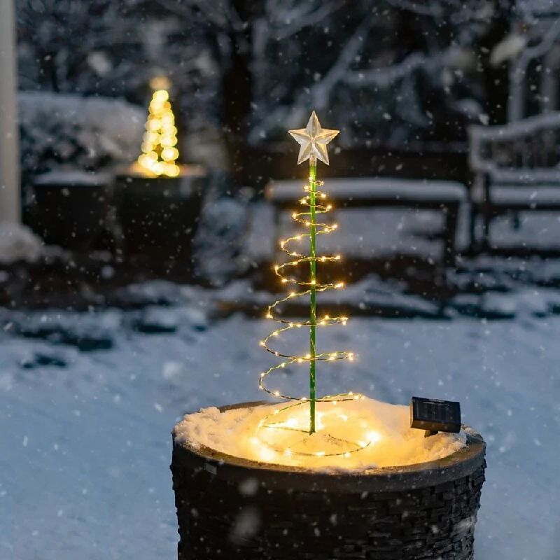 🎄Christmas Tree Pathway Lights ✨Solar LED String Waterproof Decor🎅