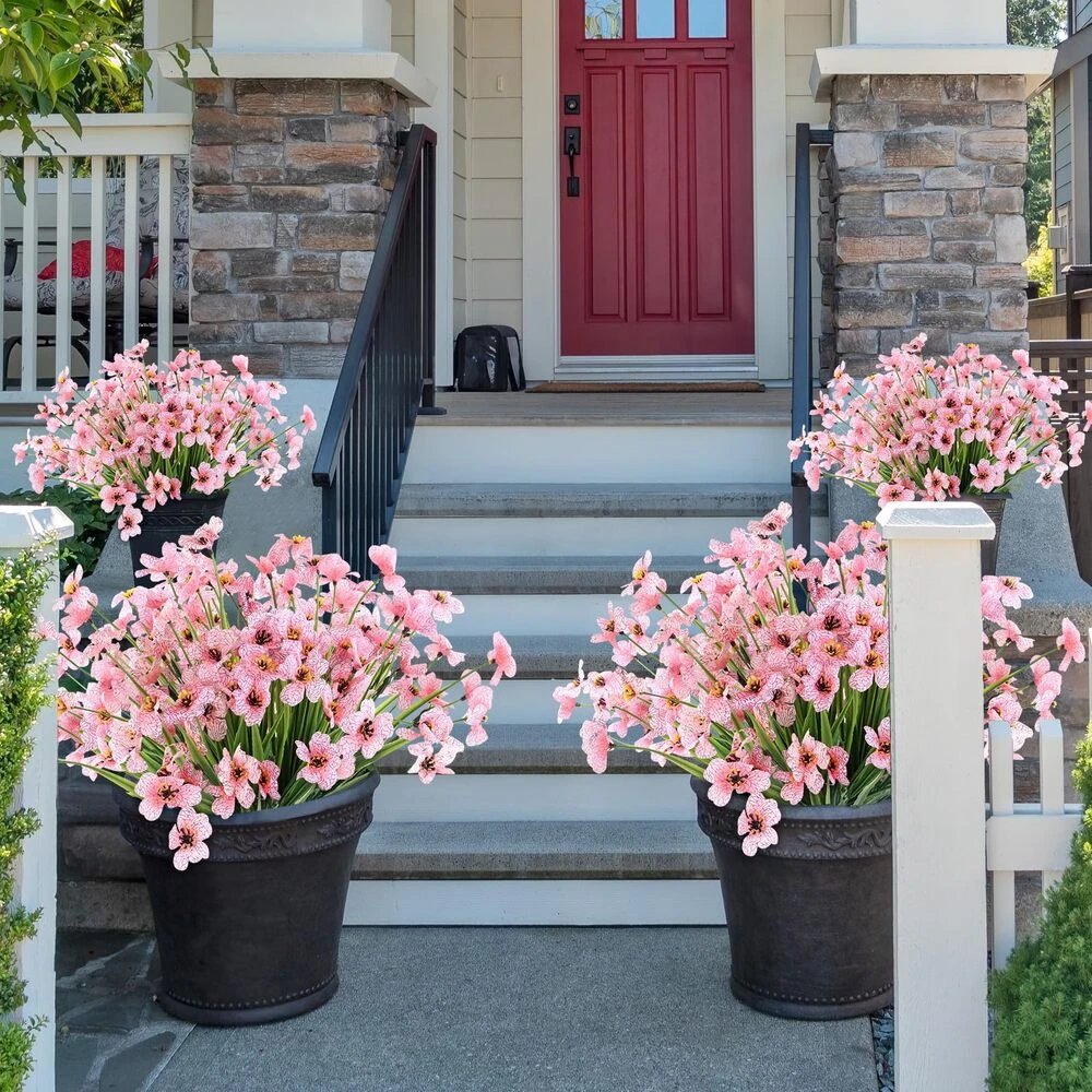 💥$9.98 On Sale - 💐Lifelike UV-Resistant Sunset Flowers – Waterproof, Windproof & Perfect for Fall Decor 🍂