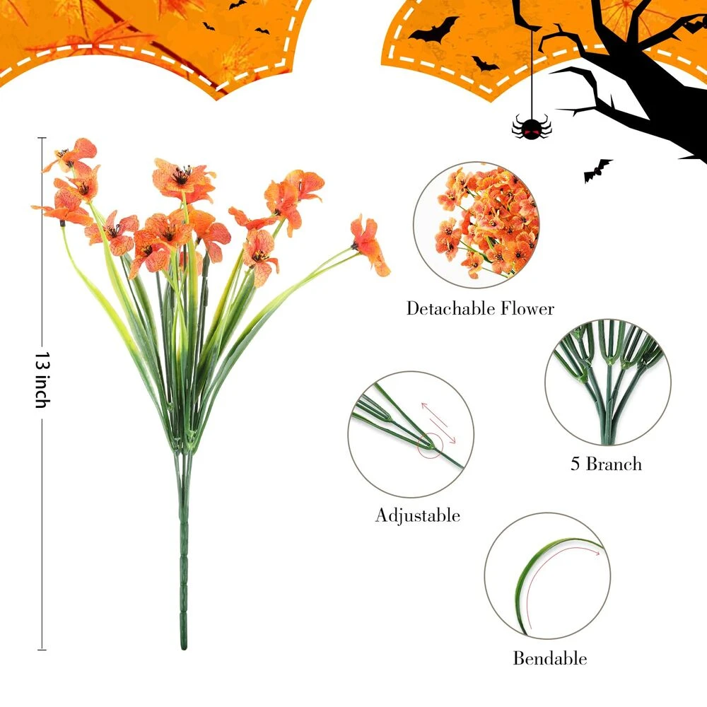 💥$9.98 On Sale - 💐Lifelike UV-Resistant Sunset Flowers – Waterproof, Windproof & Perfect for Fall Decor 🍂