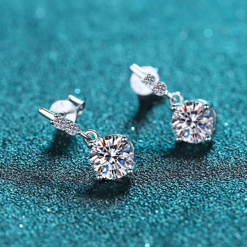 Dazzling Moissanite Drop Earrings