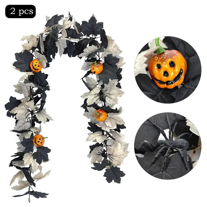 🍁Special Fall Sale 50% OFF-Fall Wreath with Pumpkin Maple Leaves🎃