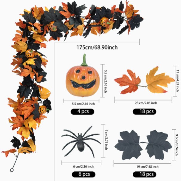 🍁Special Fall Sale 50% OFF-Fall Wreath with Pumpkin Maple Leaves🎃