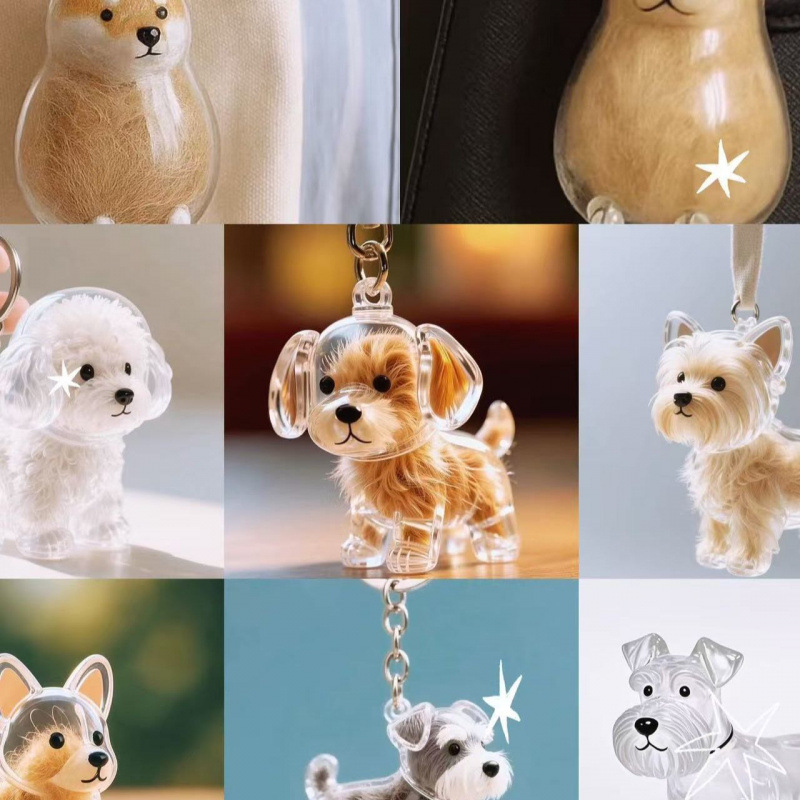 🏆 50K+ SOLD! – Almost Gone🔥Pet Hair Collector Keychain Charm Memorial Storage Box