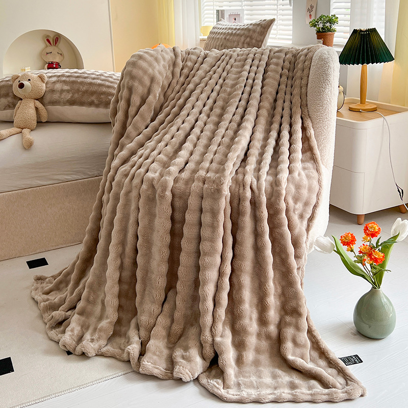 The Bunny Bubble Plush Blanket