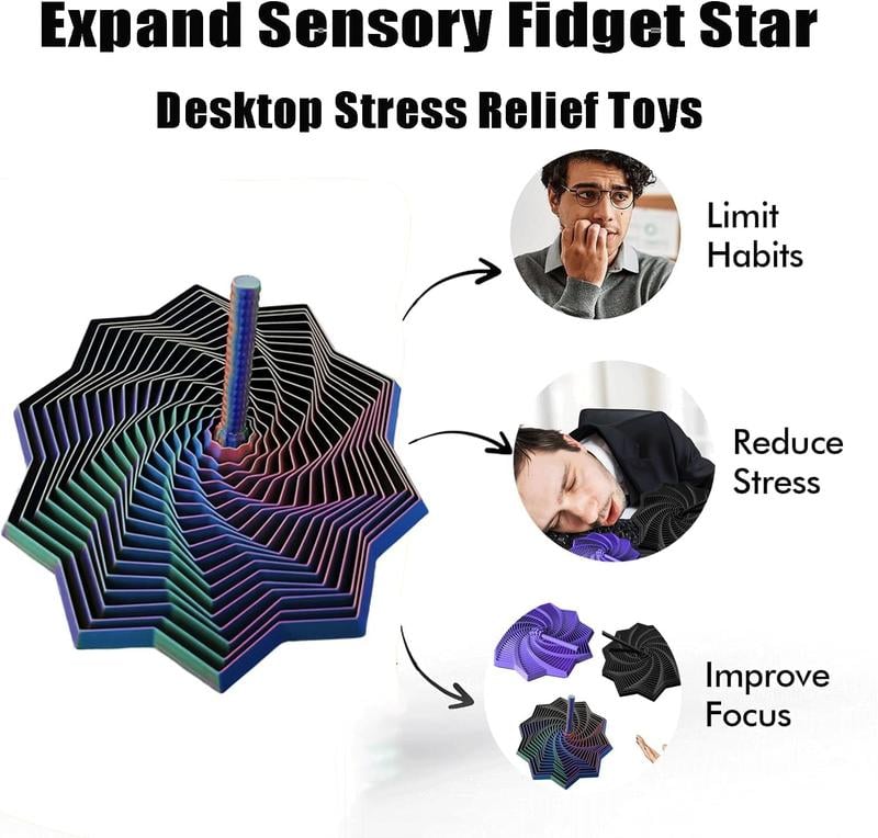 🌟3D Printed Expanded Sensory Fidget Star