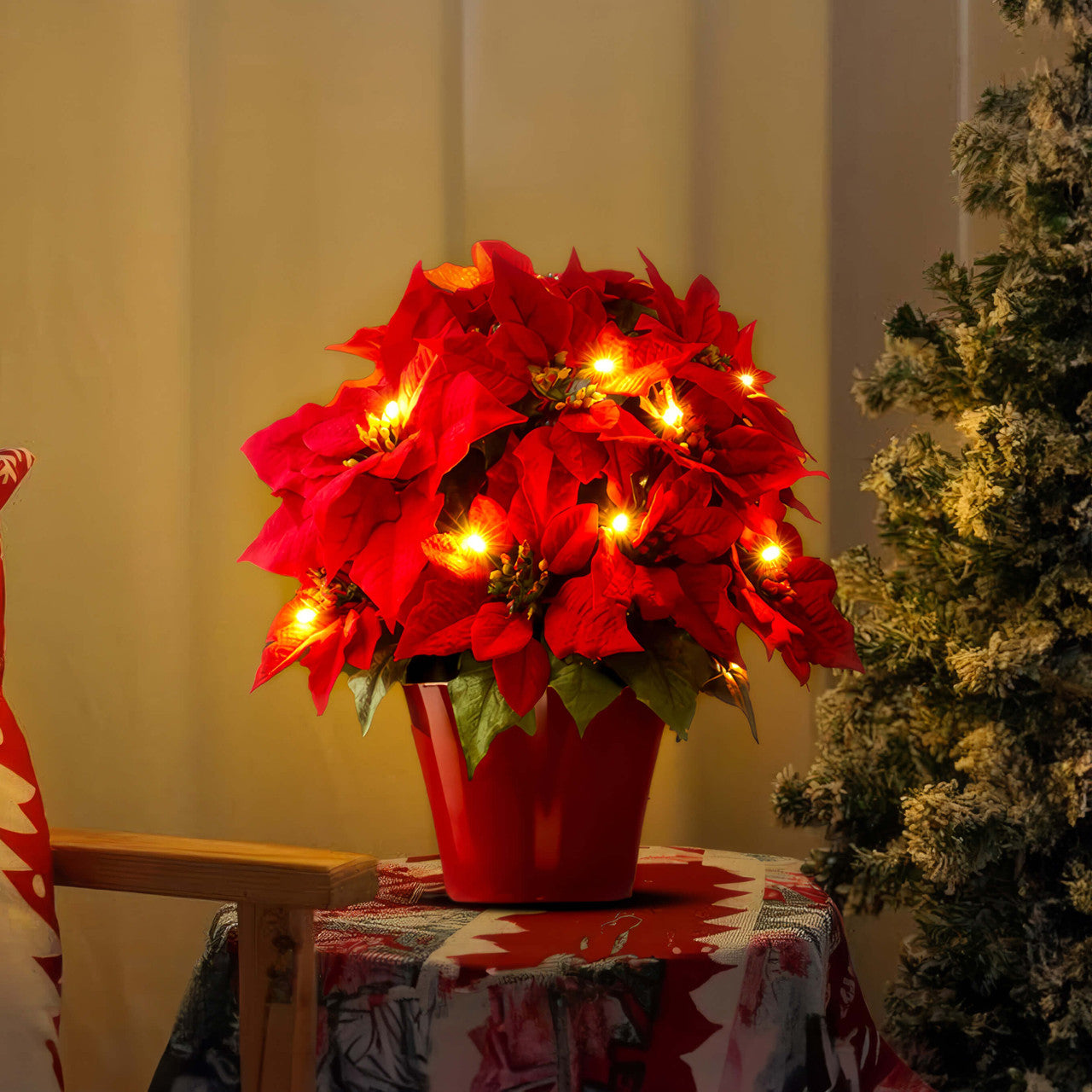 ✨ Christmas Sale – Sparkling Ruby Christmas Star 🌺