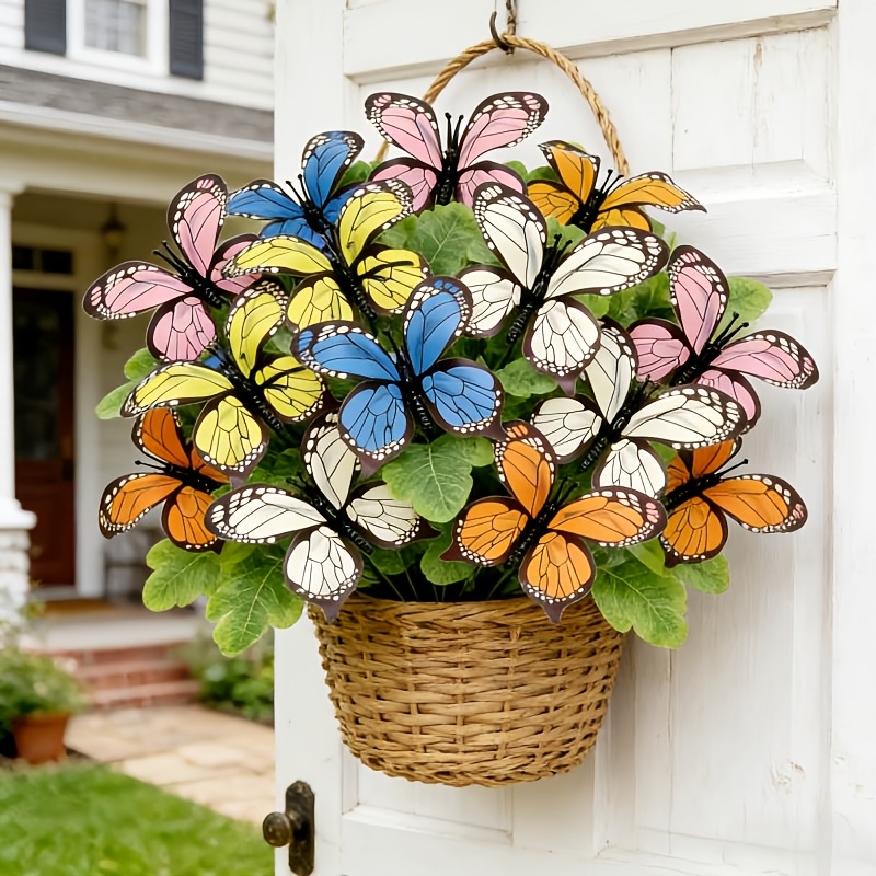 🔥Each $2.99 On Sale Today Only🦋Artificial Butterfly Flowers- UV resistant, Waterproof, Windproof