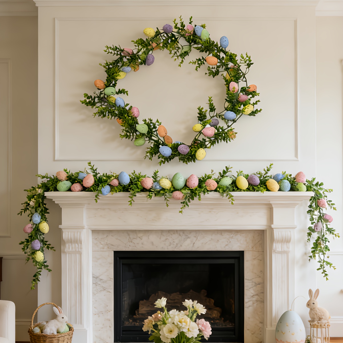 🐣 Pre-lit Easter Egg Garland – Light Up Your Spring & Easter Joy