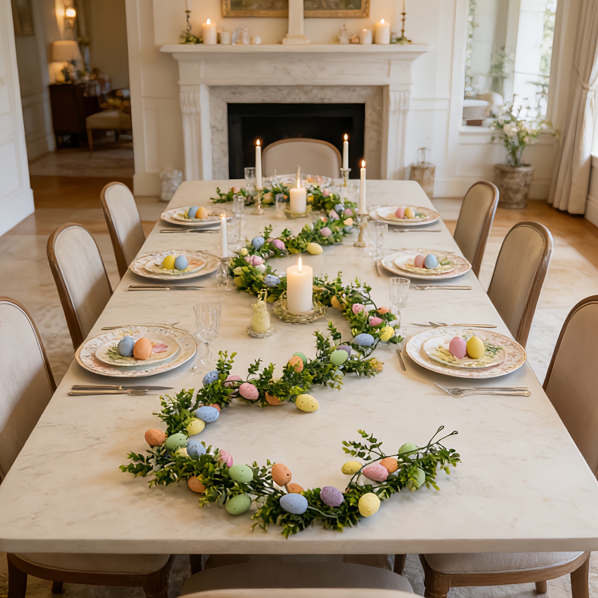 🐣 Pre-lit Easter Egg Garland – Light Up Your Spring & Easter Joy