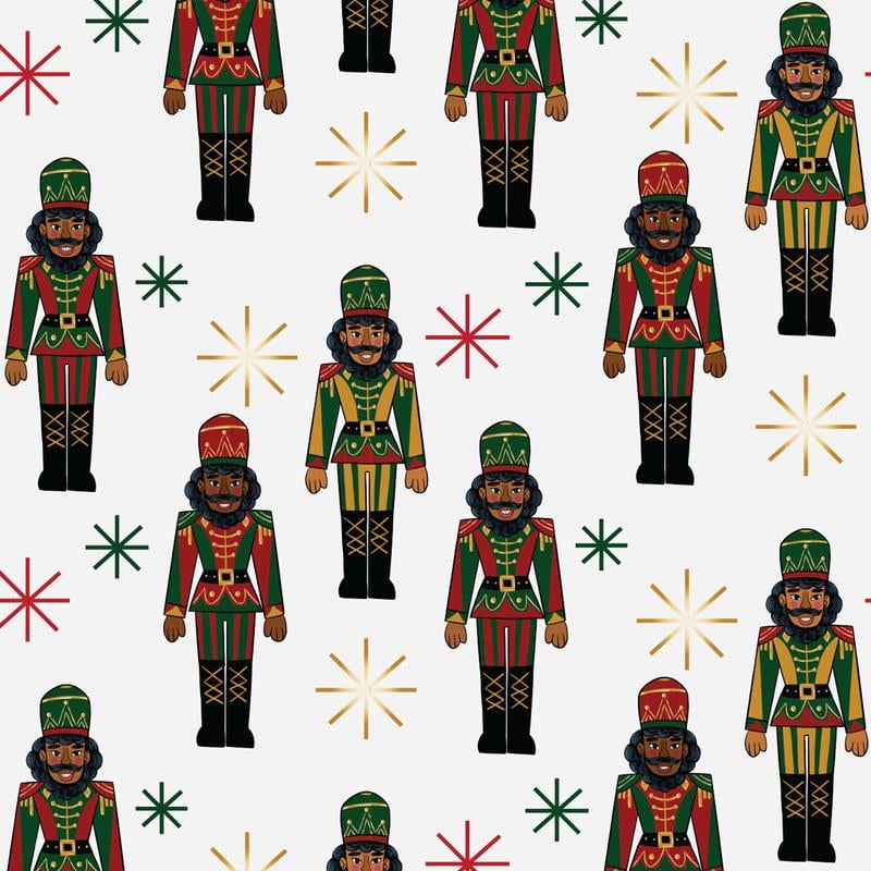 🔥$9.97 On Sale Today Only🤶🏾Home for the Holidays Black Santa Wrapping paper