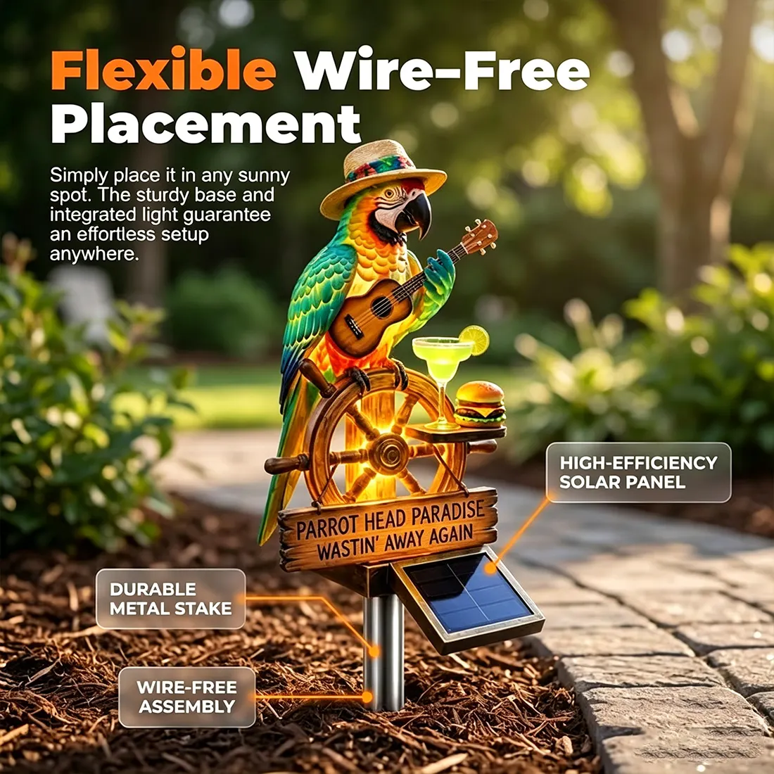🔥Last Day 70% OFF🔥🌴 PARROT GUITAR SOLAR GARDEN LIGHT