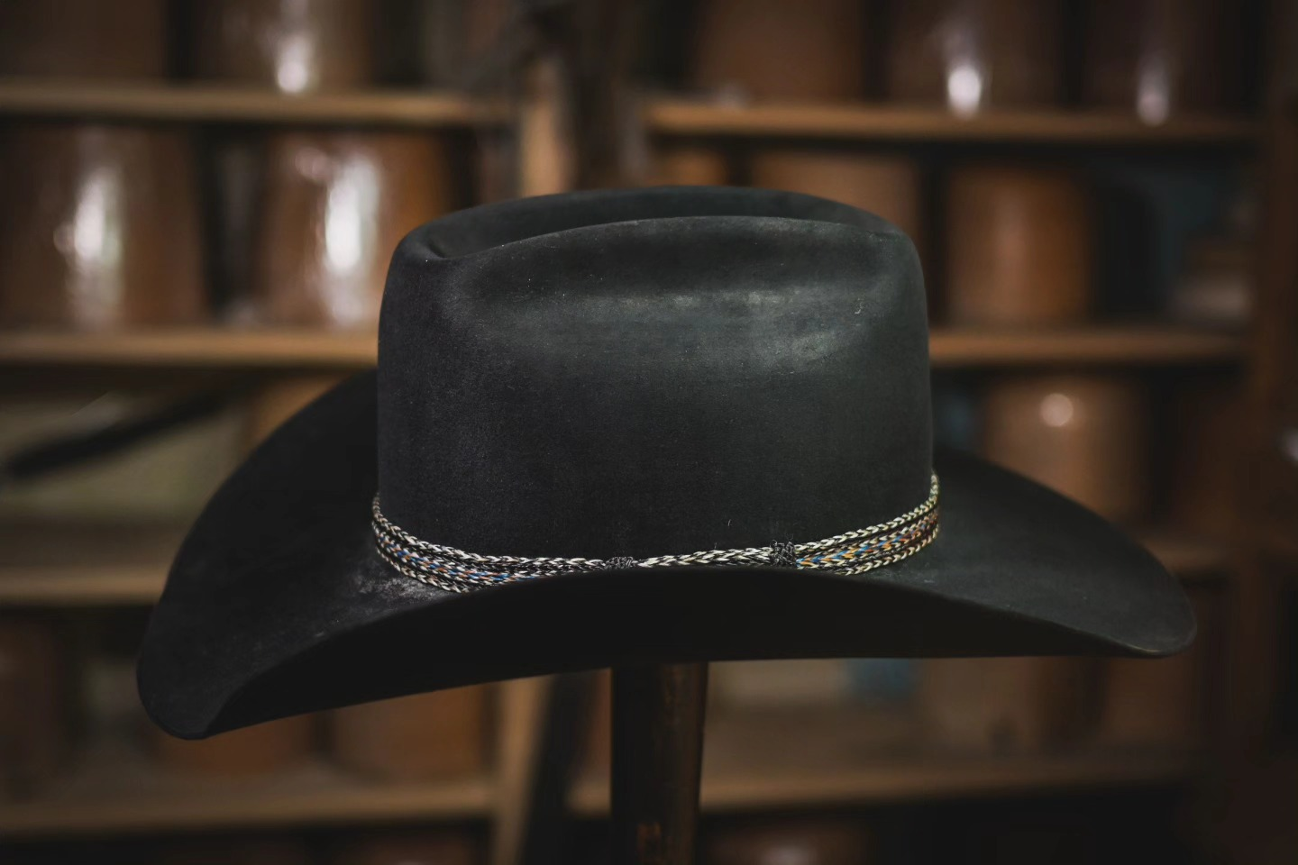 Brick crown cowboy hat