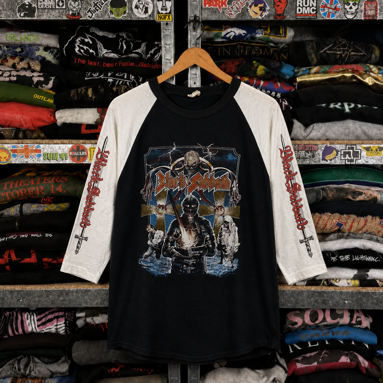 Rare Hard To Find Vintage Black Sabbath Raglan Shirt, Nearly Sold Out Collectors Piece