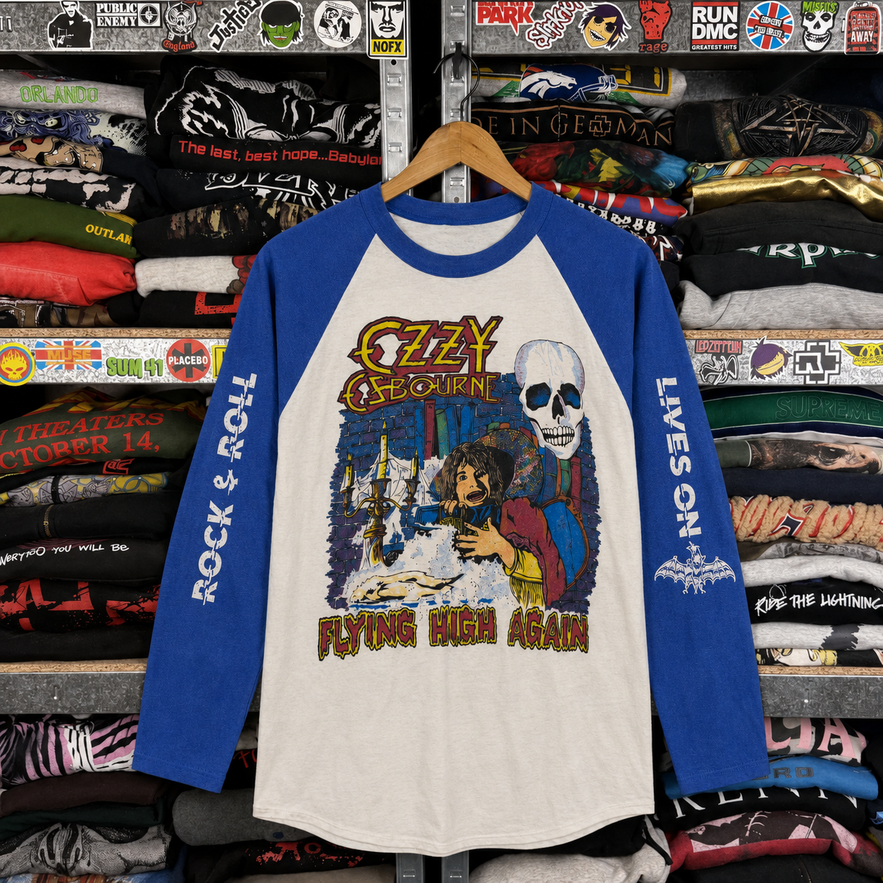 Rare Hard To Find Vintage Ozzy Osbourne Raglan Shirt, Nearly Sold Out Collectors Piece