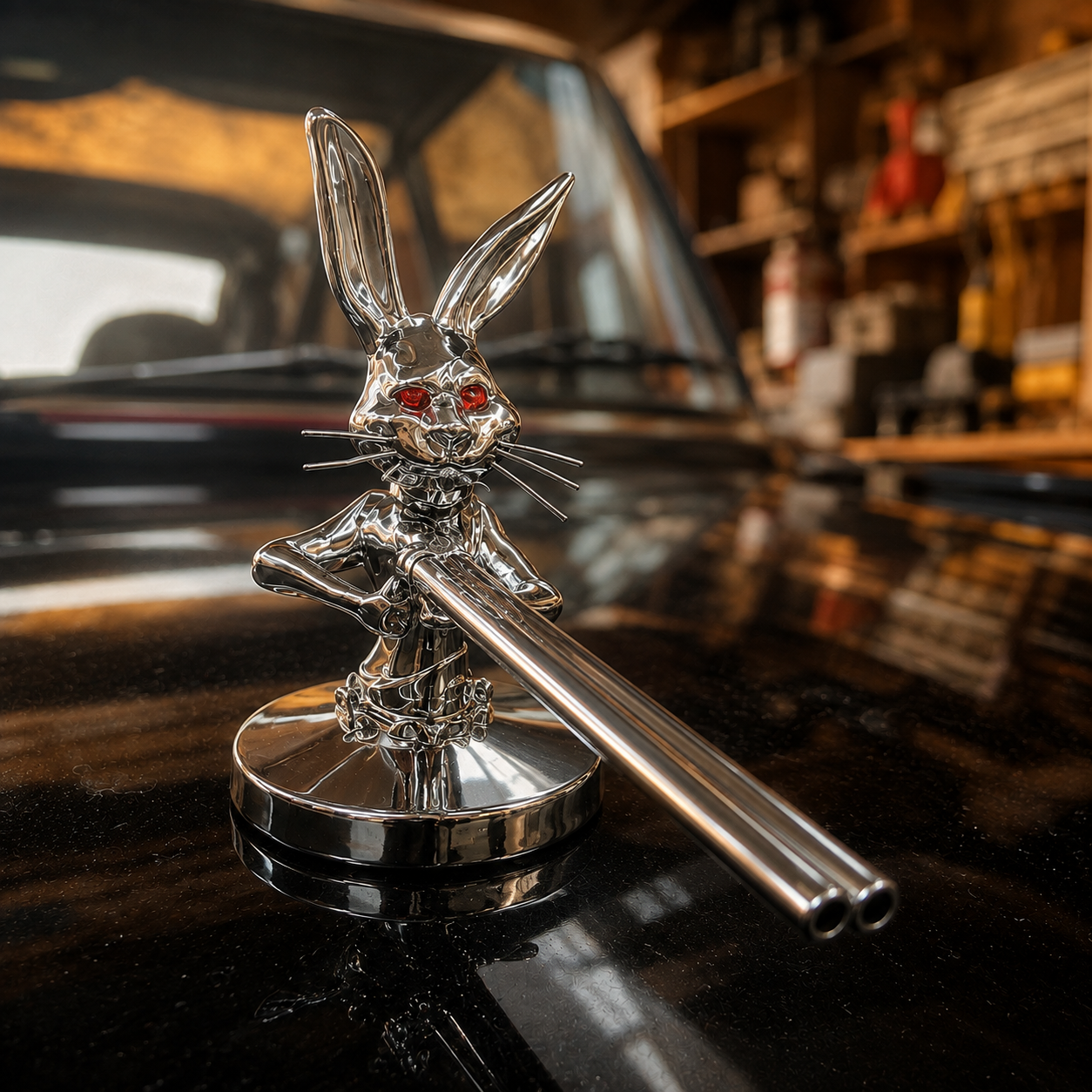 Gunslinger Rabbit Hood Ornament