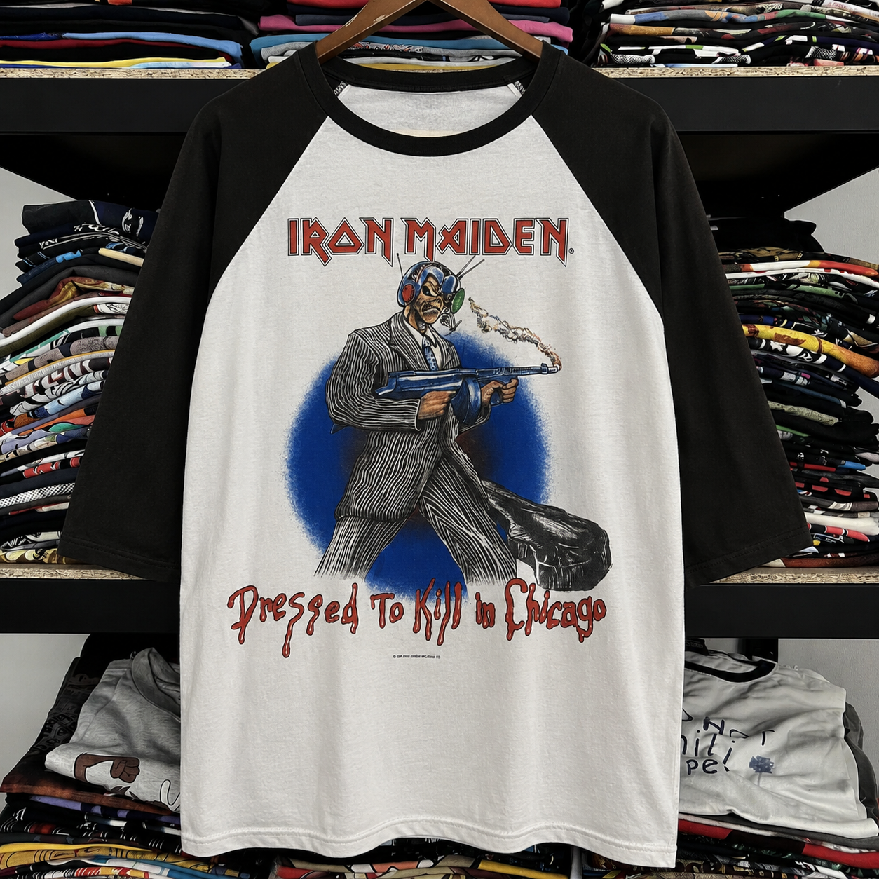 Rare Hard To Find Vintage Iron Maiden Raglan T-Shirt, Nearly Sold Out Collectors Piece