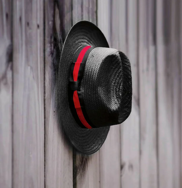 Miller Ranch Fedora - Black Patriotic Straw