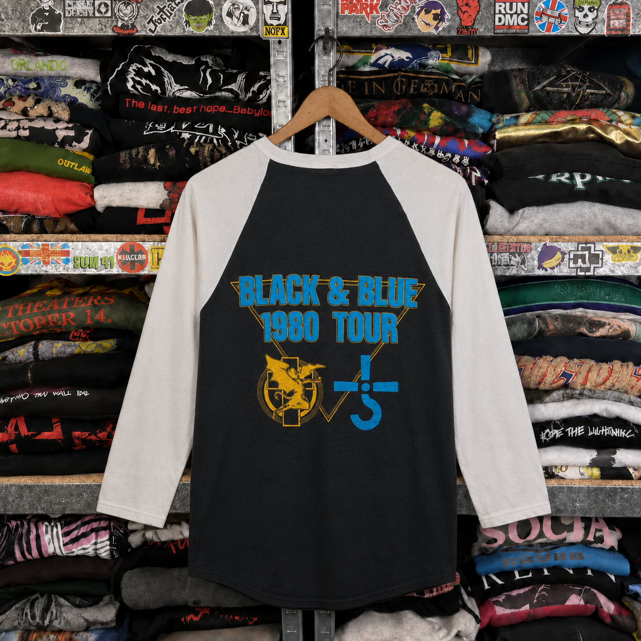 Rare Hard To Find Vintage Black Sabbath Raglan Shirt, Nearly Sold Out Collectors Piece