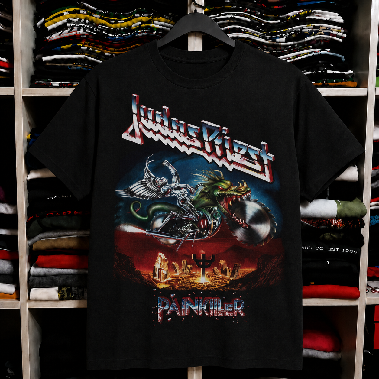 Vintage Judas Priest Fuel For Life Concert T Shirt 1986 Black