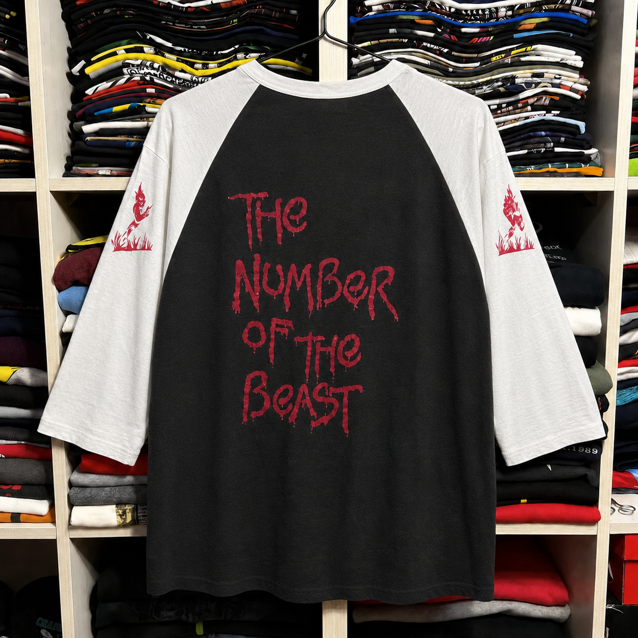 Rare Hard To Find Vintage Iron Maiden Raglan T-Shirt, Nearly Sold Out Collectors Piece