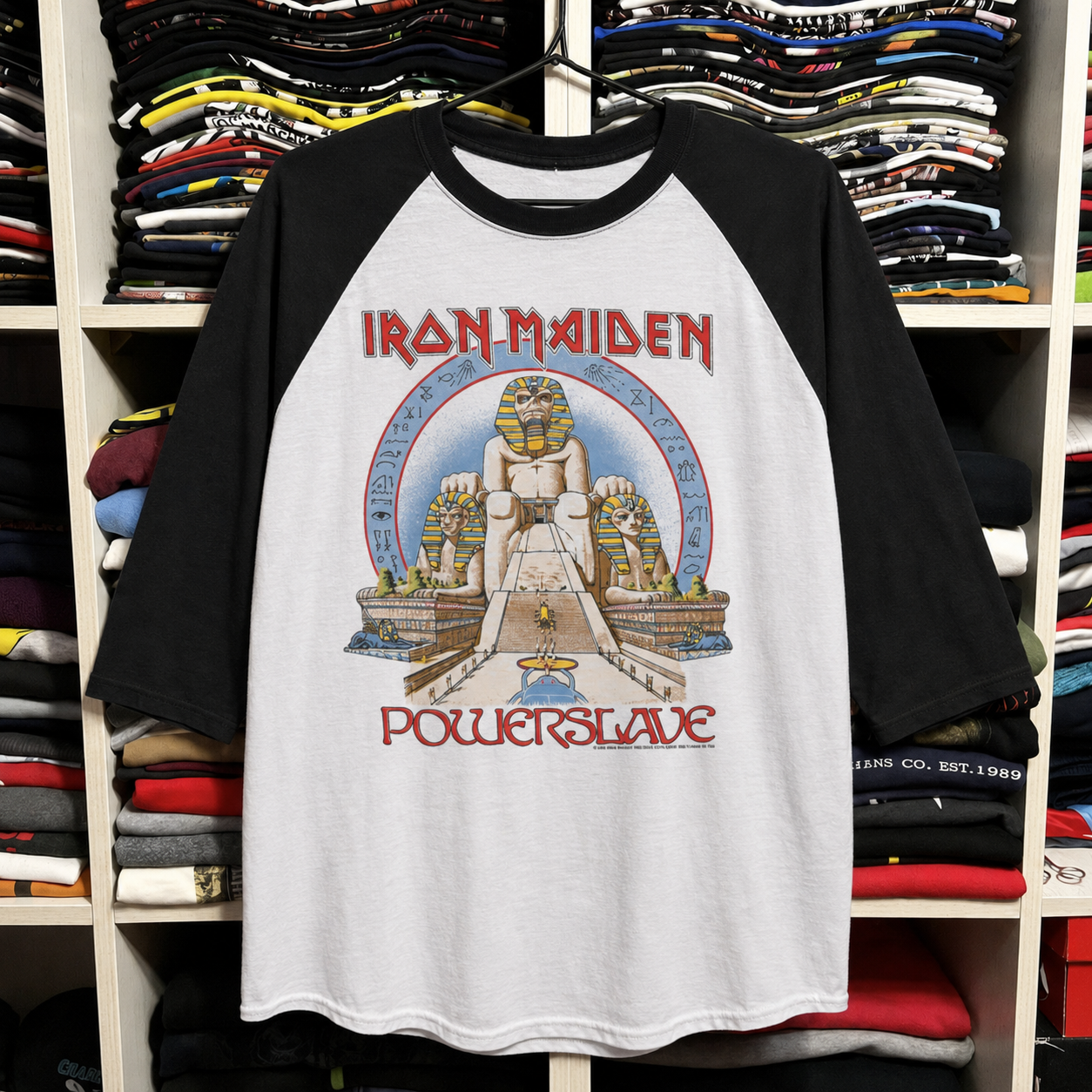 Rare Hard To Find Vintage Iron Maiden Raglan T-Shirt, Nearly Sold Out Collectors Piece