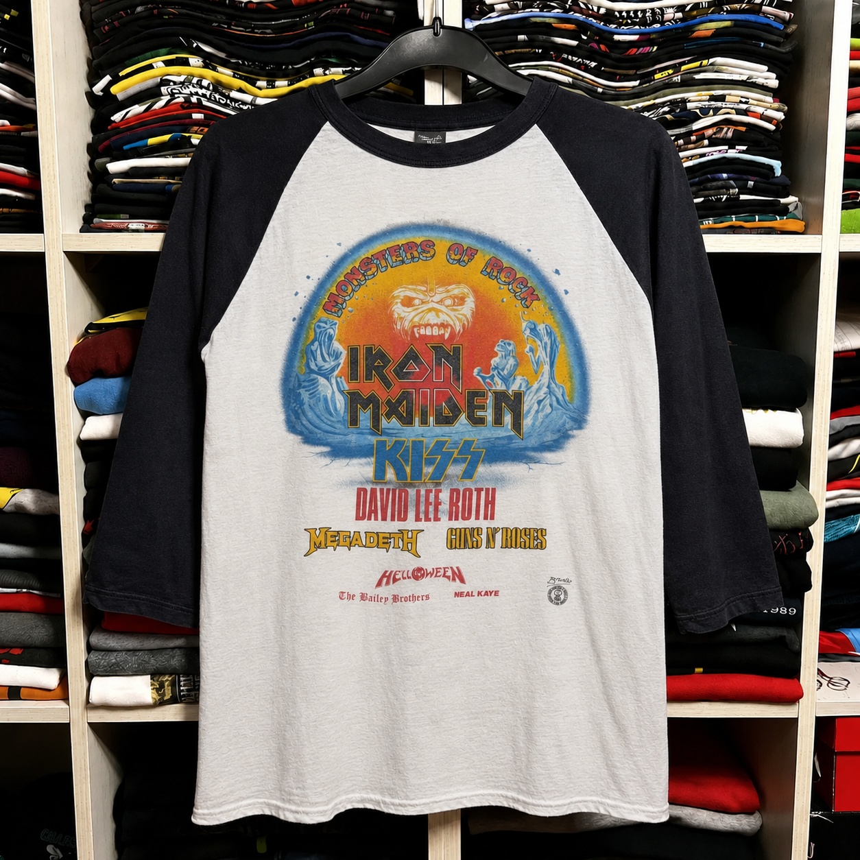 Rare Hard To Find Vintage Iron Maiden Raglan T-Shirt, Nearly Sold Out Collectors Piece