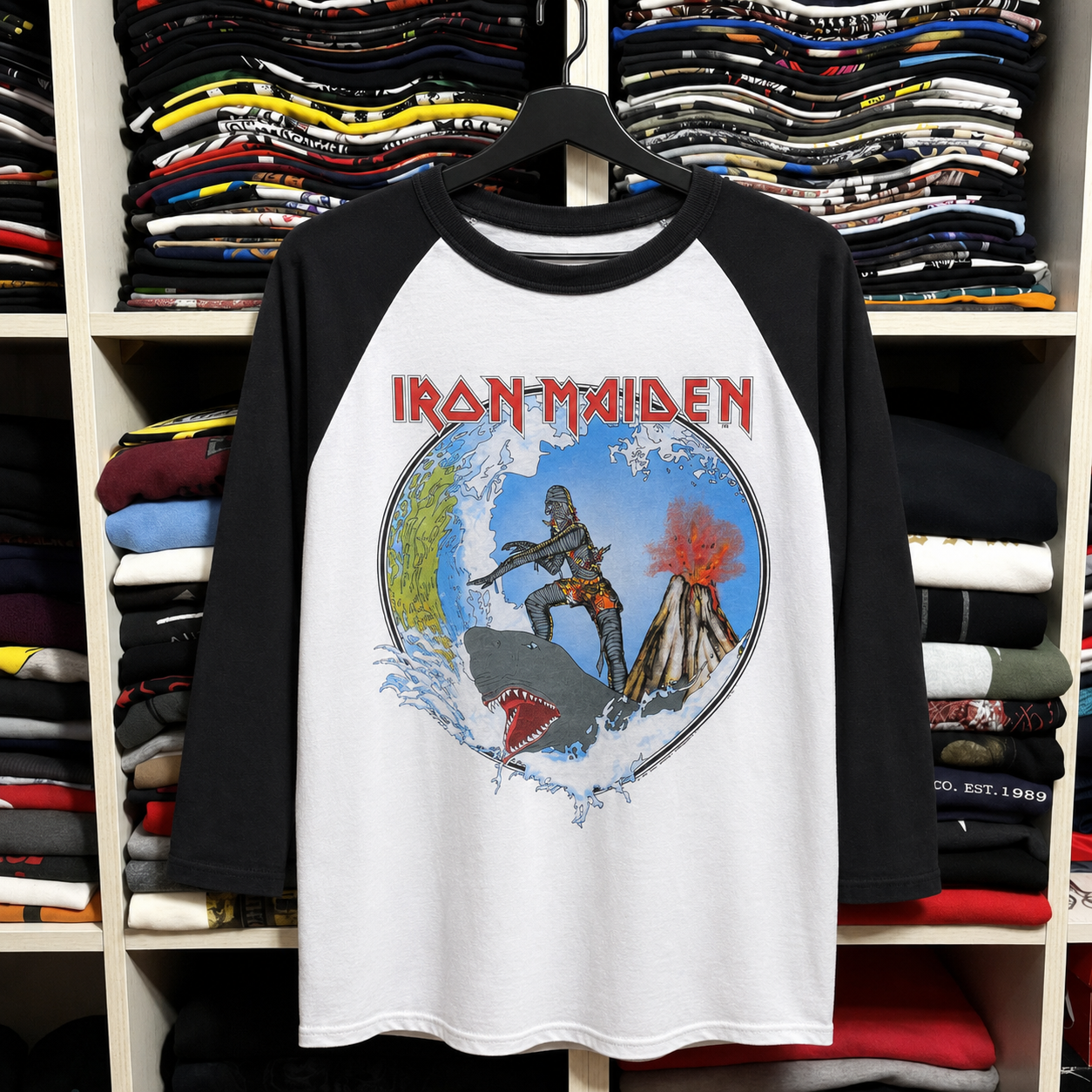 Rare Hard To Find Vintage Iron Maiden Raglan T-Shirt, Nearly Sold Out Collectors Piece