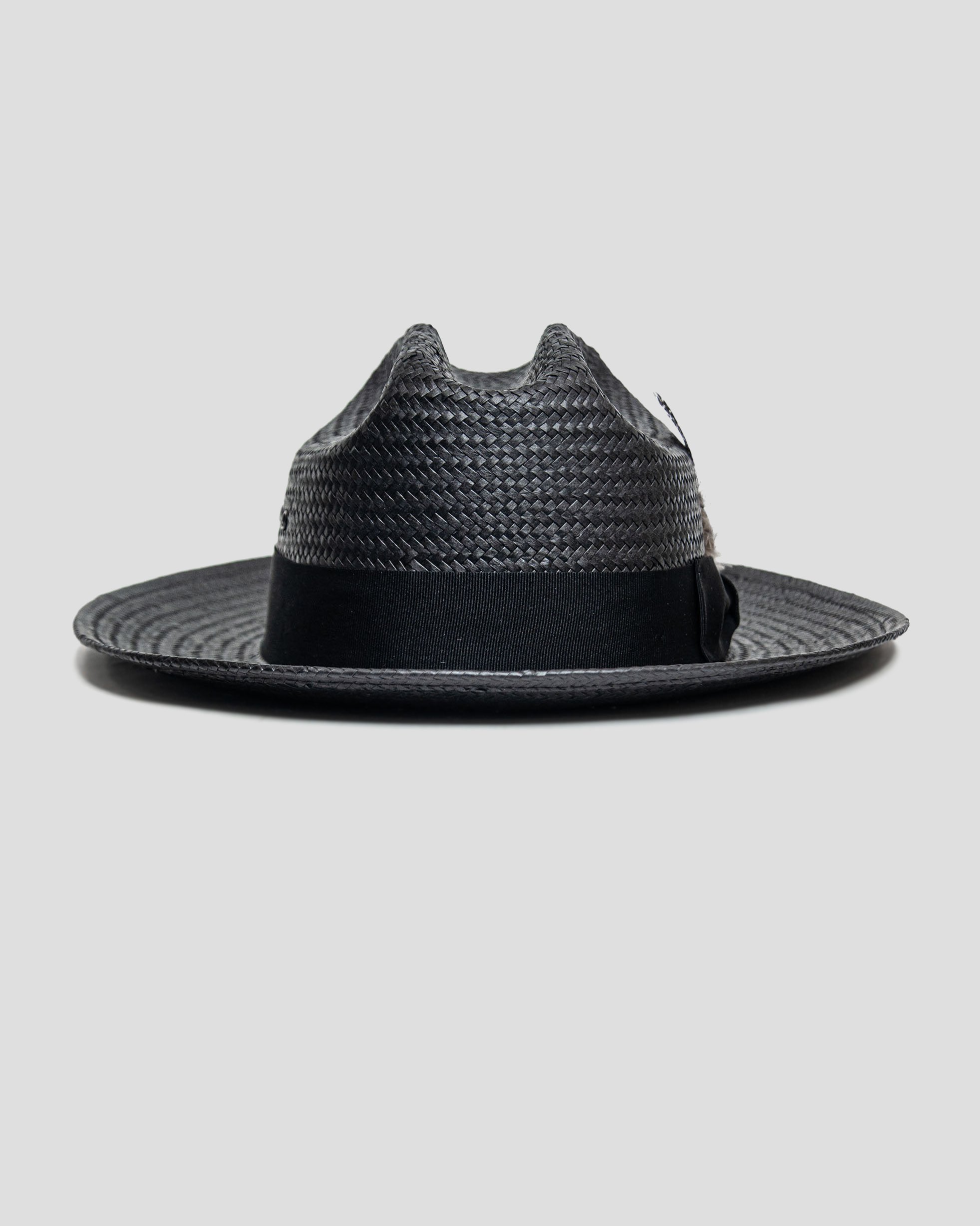 Miller Ranch Straw Fedora Hat - Ebony