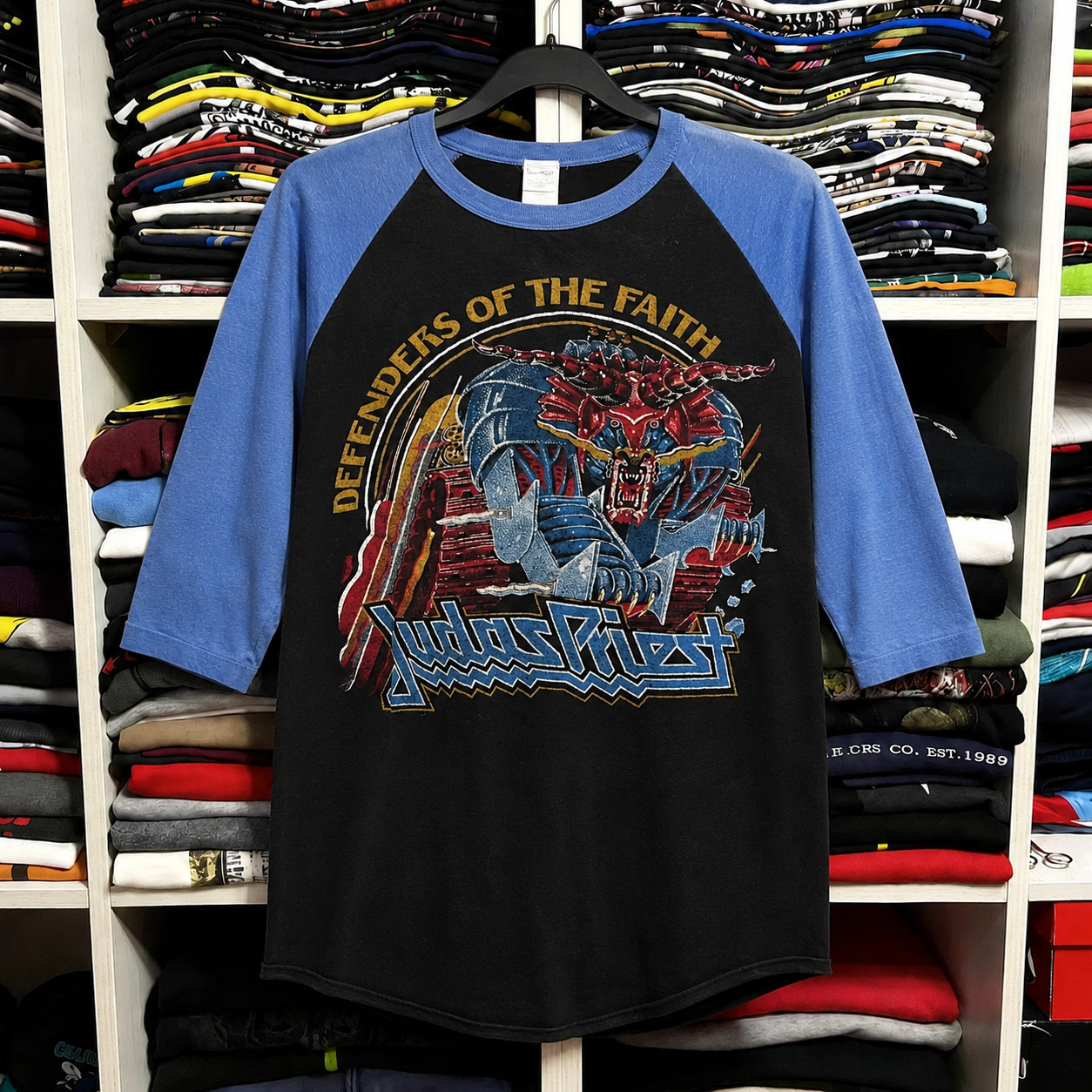 Rare Hard To Find Vintage Judas Priest Raglan T-Shirt, Nearly Sold Out Collectors Piece