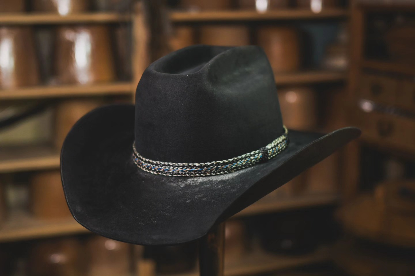 Brick crown cowboy hat