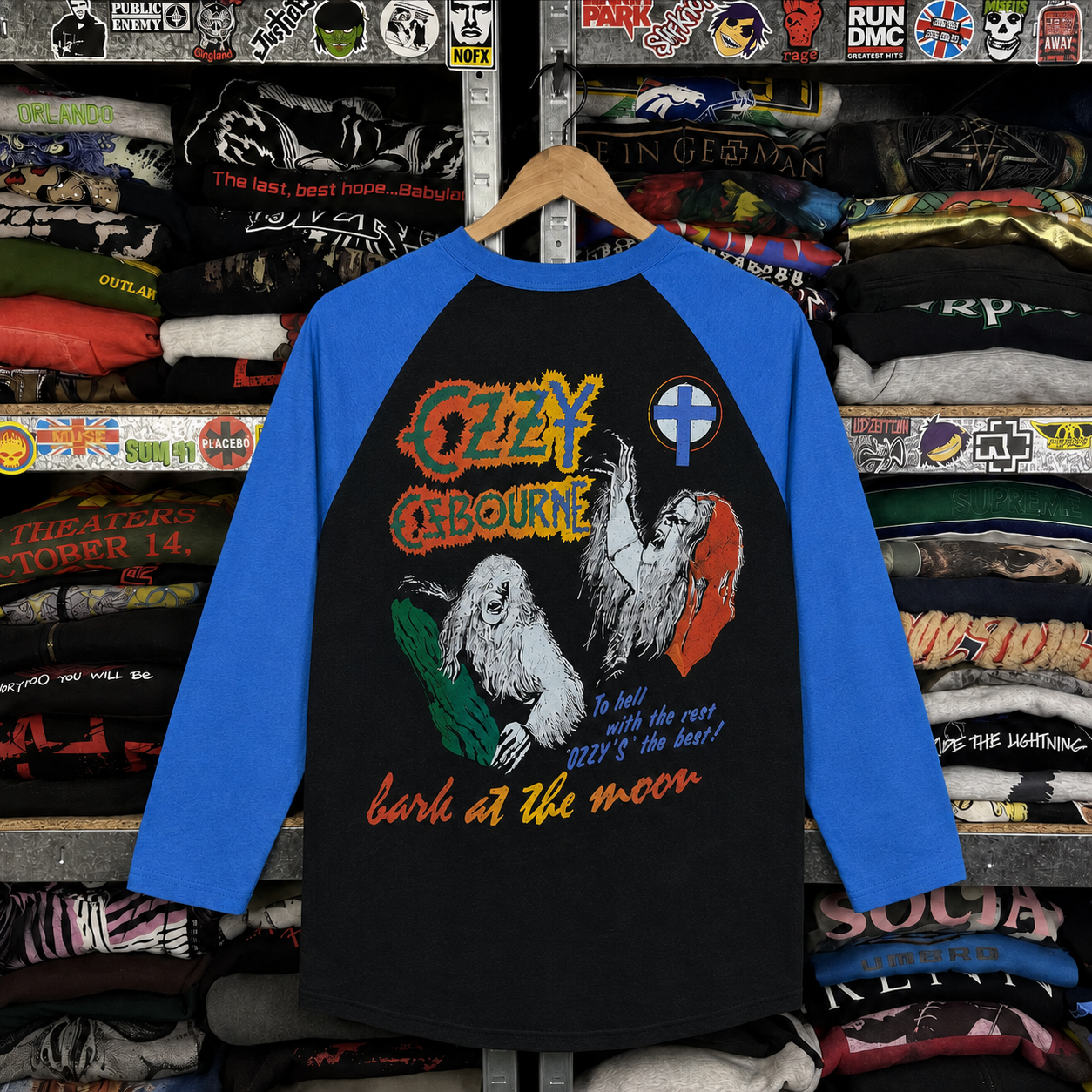 Rare Hard To Find Vintage Ozzy Osbourne Raglan Shirt, Nearly Sold Out Collectors Piece