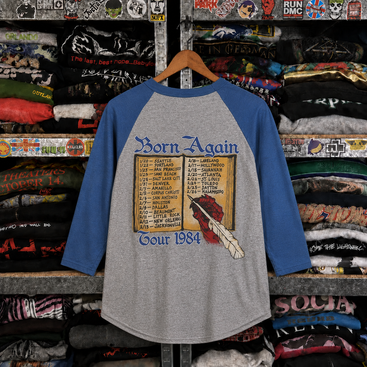 Rare Hard To Find Vintage Black Sabbath Raglan Shirt, Nearly Sold Out Collectors Piece