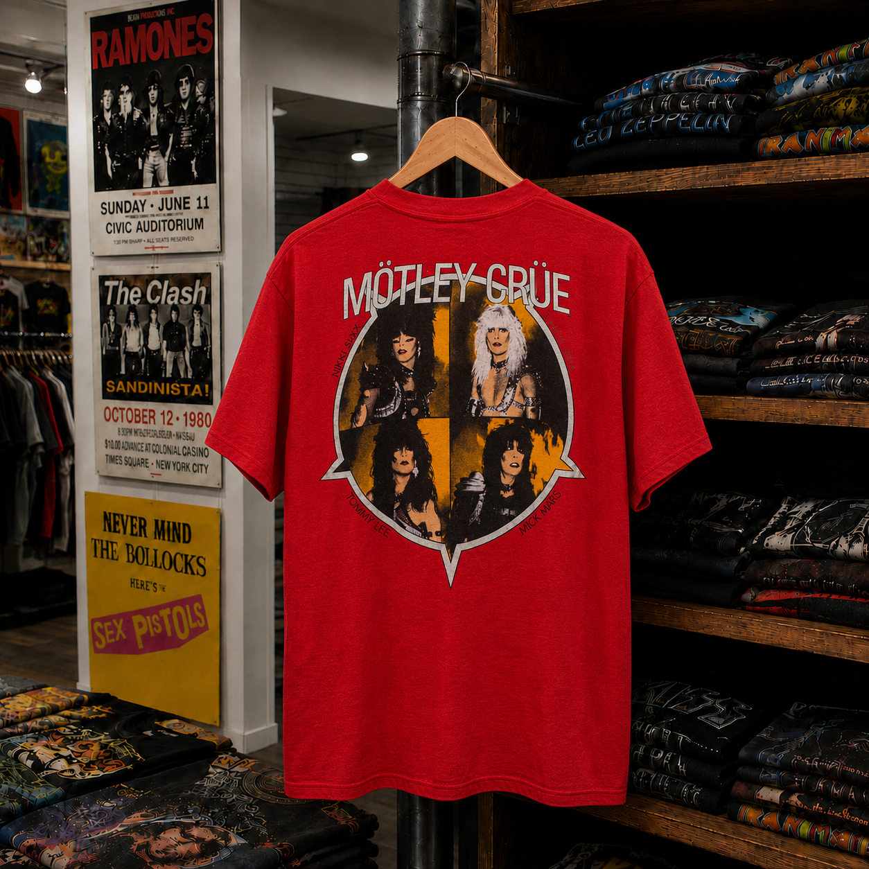 Mötley Crüe Vintage Rare T-Shirt,Nearly Sold Out Collectors Piece