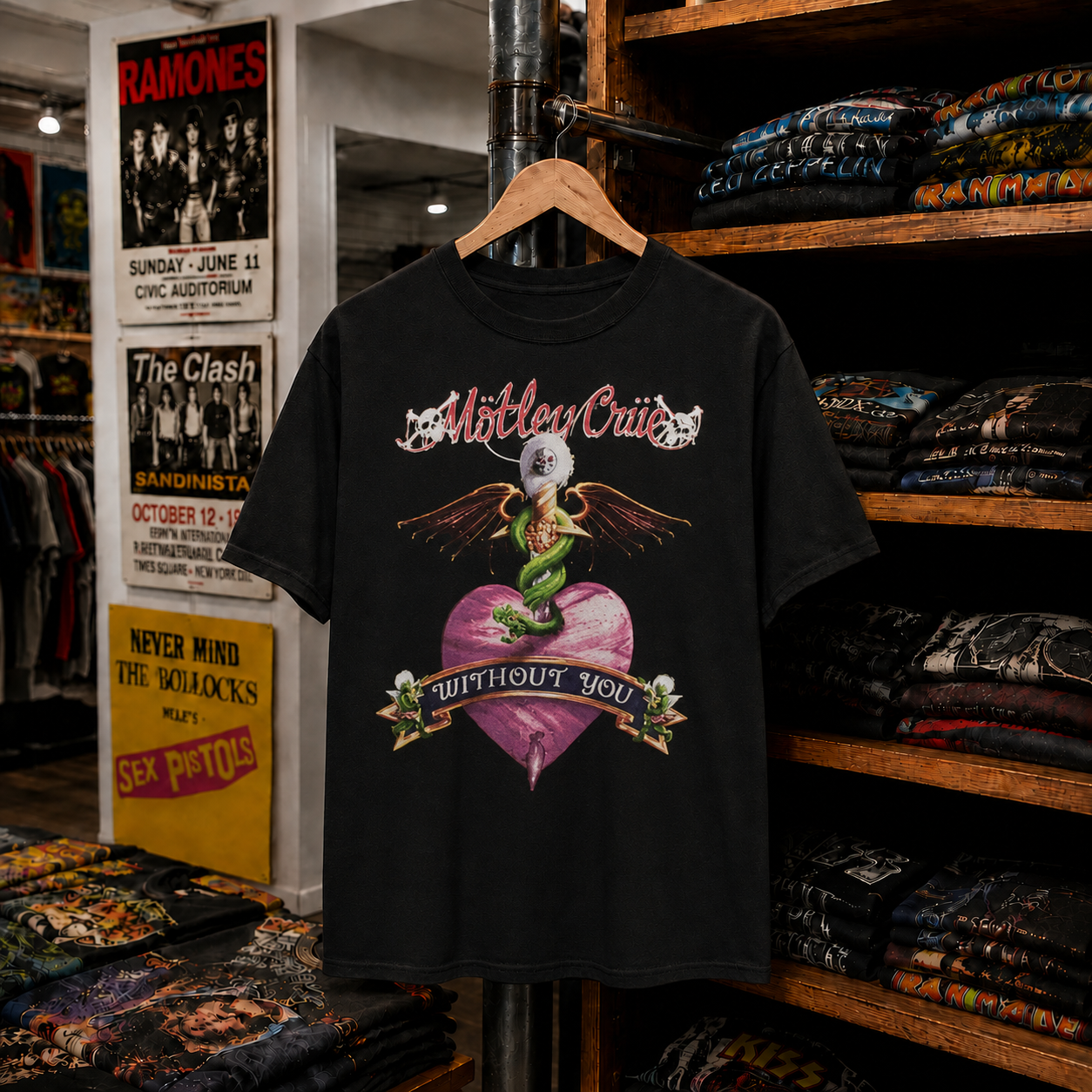 Mötley Crüe Vintage Rare T-Shirt,Nearly Sold Out Collectors Piece